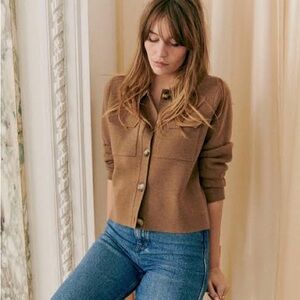 Sezane Betty Cardigan - Coffee - Small